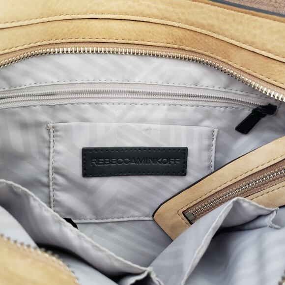 Rebecca Minkoff Crossbody Bag Women Tan Leather Boho Adjustable Strap - Picture 5 of 11